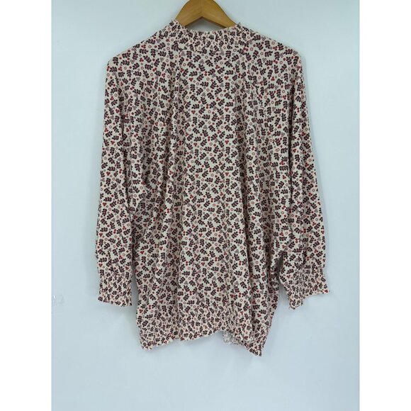 Torrid Ribbed Textured Jersey Choker Neck Smocked Bottom Top Cream 4X NEW - Picture 7 of 7